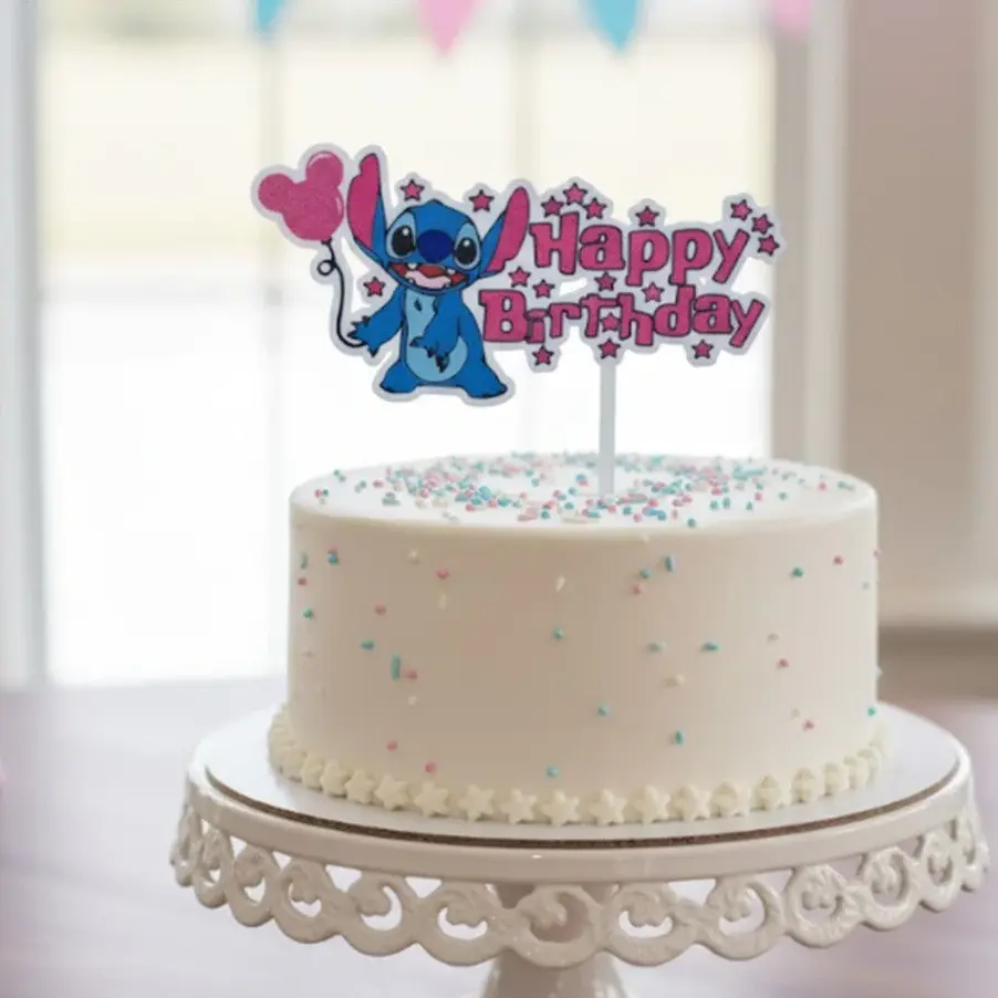 Stitch Happy Birthday Pasta Süsü