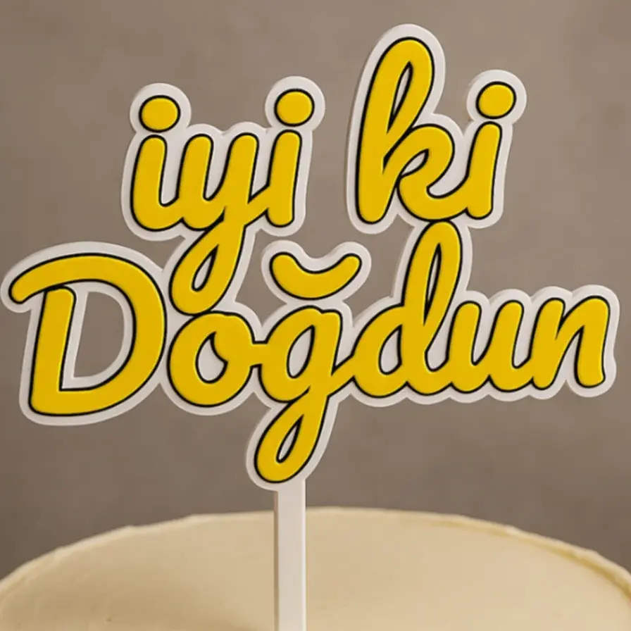 İyi ki Doğdun Yaş Pasta Süsü
