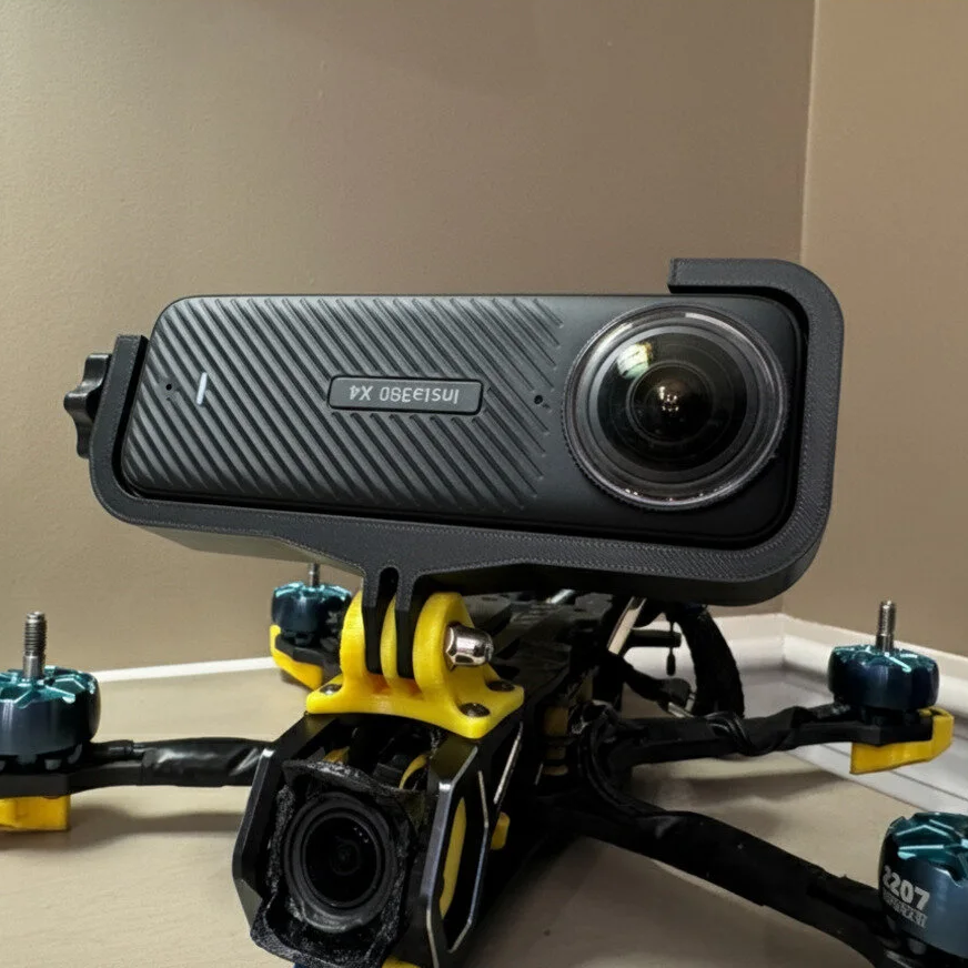 Insta360 x4 Yatay Çekim Aparatı Siyah