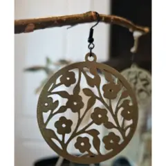 Büyük Halka Çiçek Küpe